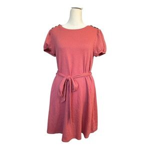 Active Seller! Lauren Conrad Coral Tie Waist Midi Dress Petite Medium